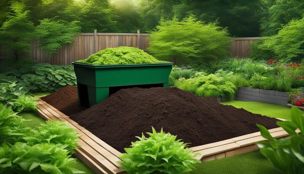 compost in garden